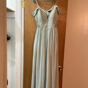 Mint green formal dress